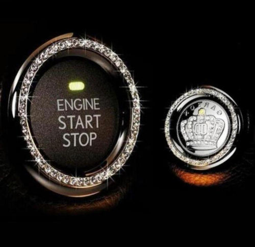 CRYSTAL CAR ENGINE START STOP BUTTON RING