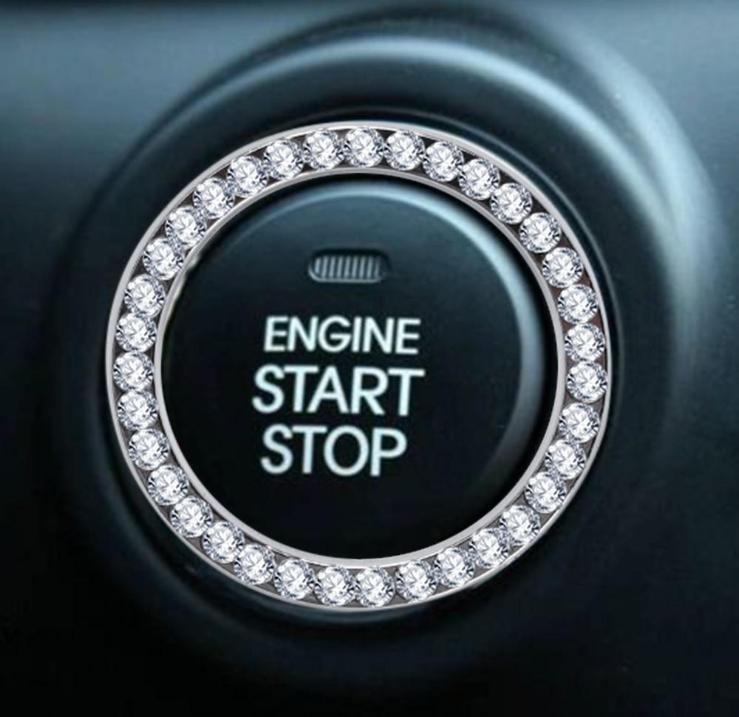 CRYSTAL CAR ENGINE START STOP BUTTON RING