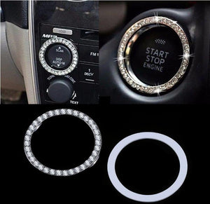 CRYSTAL CAR ENGINE START STOP BUTTON RING